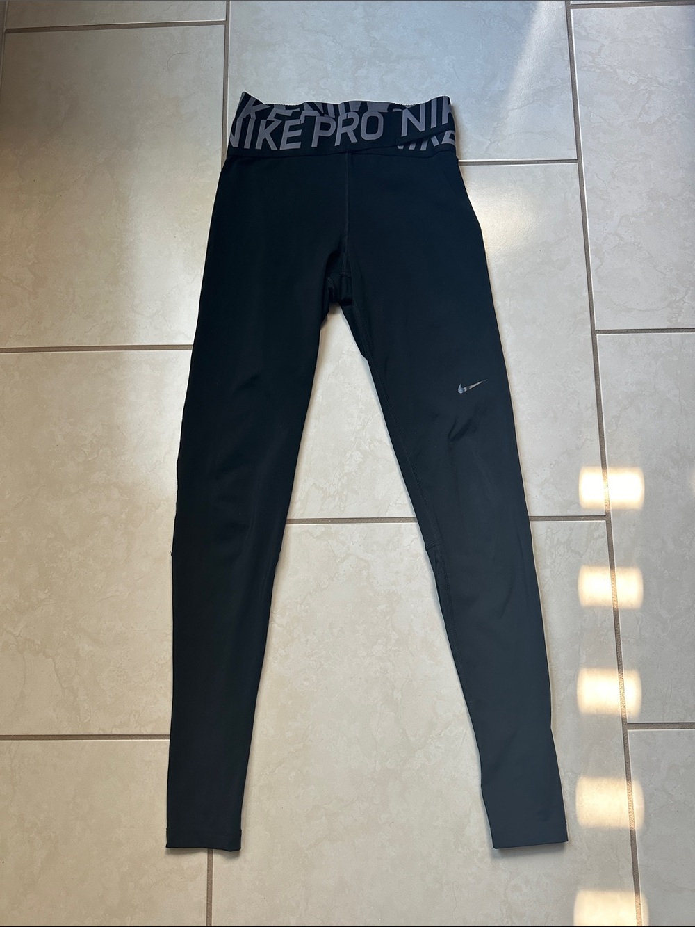 Nike Black High-Waist Pro Compression Leggings with Branded Waistband